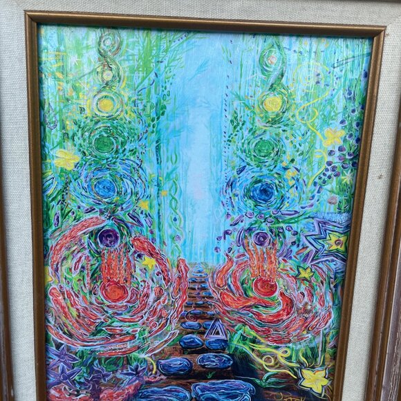 Ascension Embellished Framed Print Podge Elvenstar Hanna Bamboo Forest Esoteric - Picture 11 of 14